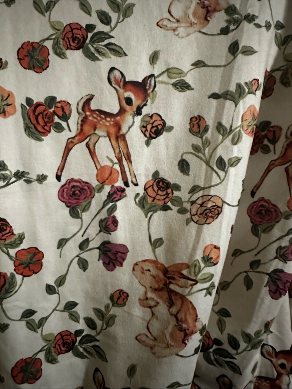 Cider Cream Floral & Fawn Mock Neck Long Sleeve Top - Picture 4 of 4